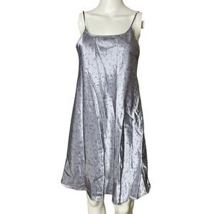 Delicate Treasures Vintage Elegant Silver Nightgown Size Small